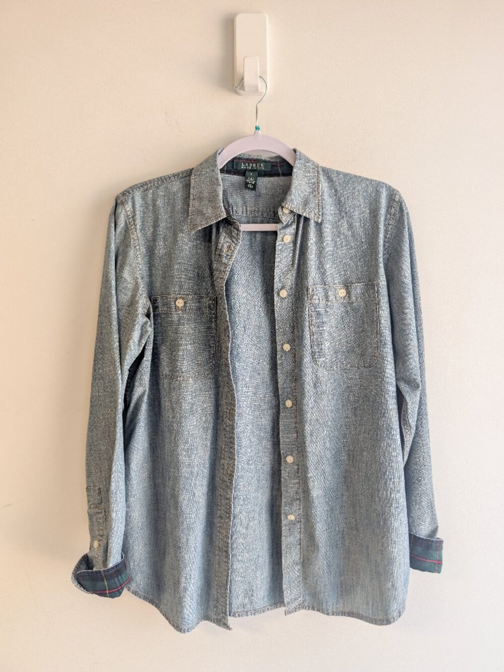 Lauren Ralph Lauren Denim Cotton Button Up Shirt